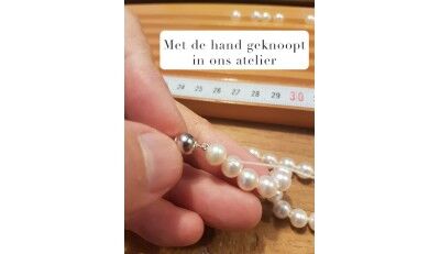 Akoya parelarmband + oorhanger set AA+